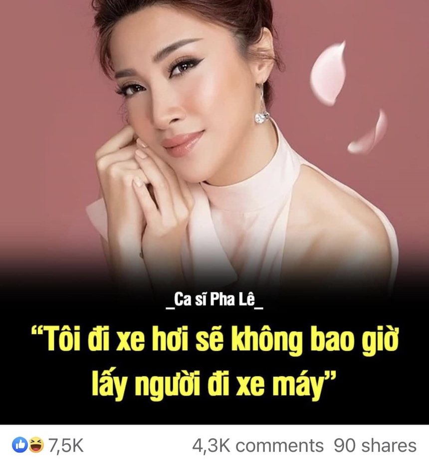 Pha Lê giữ quan điểm 'Không bao giờ lấy người đi xe máy' - Ảnh 1.