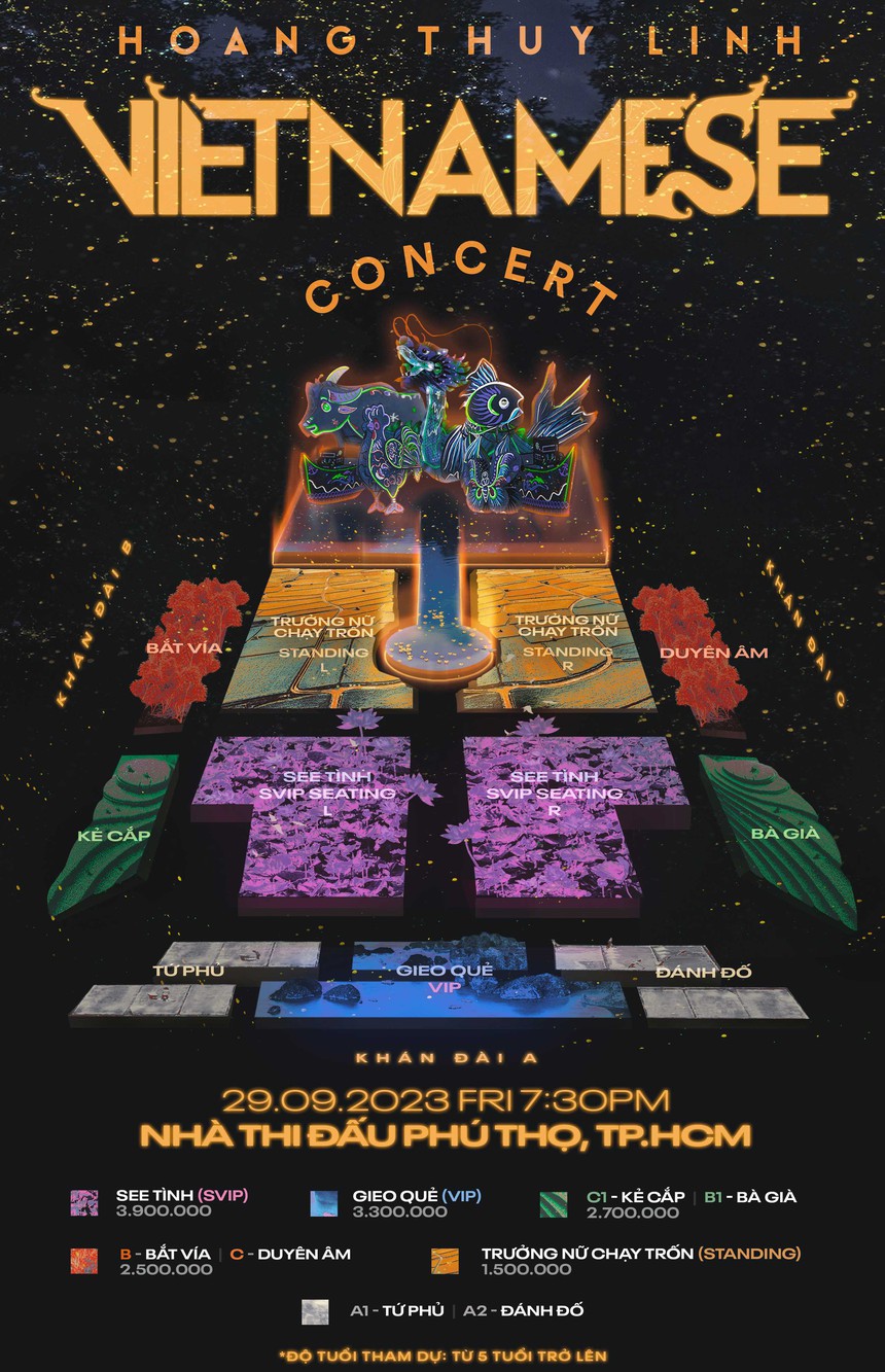 Hoàng Thùy Linh tung sơ đồ chỗ ngồi và giá vé live concert: Vé thấp nhất 1,5 triệu đồng - Ảnh 2.