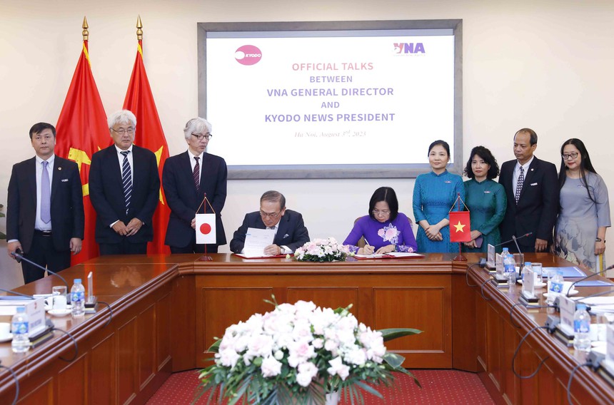 Thông tấn xã Việt Nam tăng cường hợp tác với Kyodo News (Nhật Bản) - Ảnh 2.