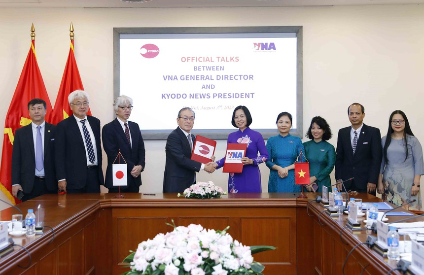 Thông tấn xã Việt Nam tăng cường hợp tác với Kyodo News (Nhật Bản) - Ảnh 3.