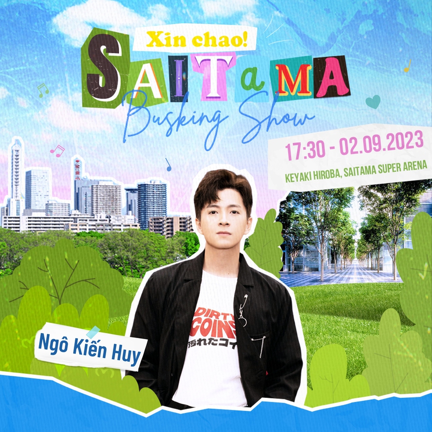 Ngô Kiến Huy, Suni Hạ Linh tham gia busking show 'Xin chào Nhật Bản - Xin chào! Saitama' - Ảnh 2. Ngô Kiến Huy, Suni Hạ Linh tham gia busking show 'Xin chào Nhật Bản - Xin chào! Saitama' - Ảnh 2.