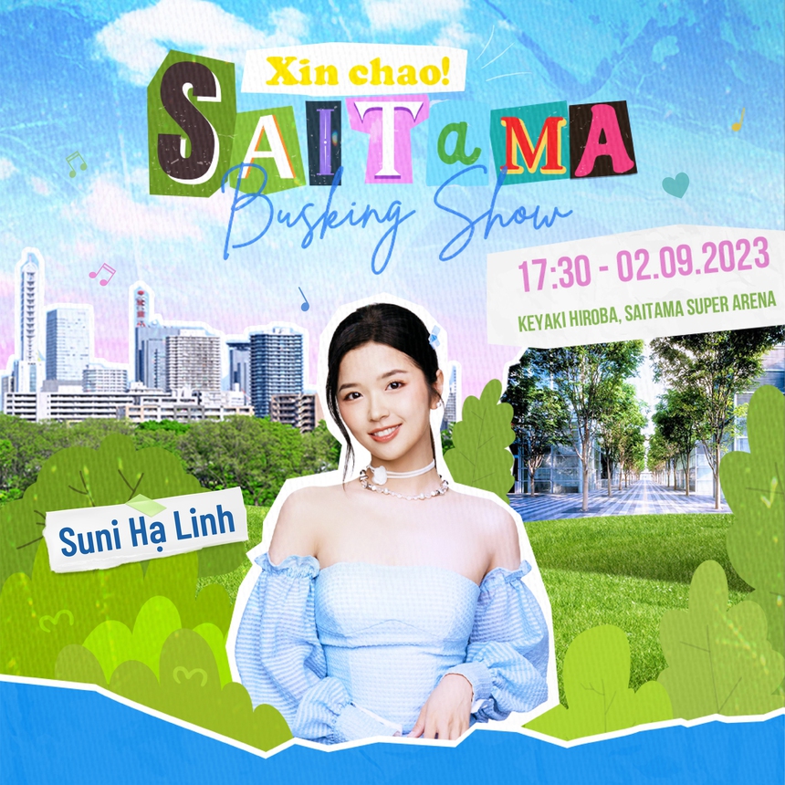 Ngô Kiến Huy, Suni Hạ Linh tham gia busking show 'Xin chào Nhật Bản - Xin chào! Saitama' - Ảnh 3. Ngô Kiến Huy, Suni Hạ Linh tham gia busking show 'Xin chào Nhật Bản - Xin chào! Saitama' - Ảnh 3.