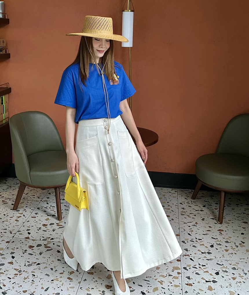 Học mỹ nhân Việt diện chân váy dài tôn dáng tuyệt đối - Ảnh 3.