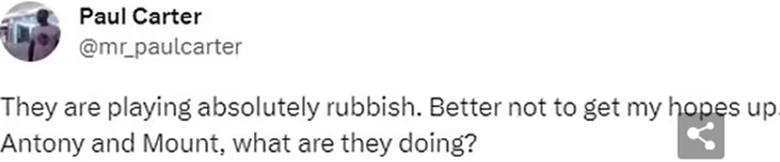 Mason Mount 60 triệu bỏ lỡ cơ hội ghi bàn mười mươi trước Lens, fan MU đồng loạt lên tiếng - Ảnh 5. Mason Mount 60 triệu bỏ lỡ cơ hội ghi bàn mười mươi trước Lens, fan MU đồng loạt lên tiếng - Ảnh 5.