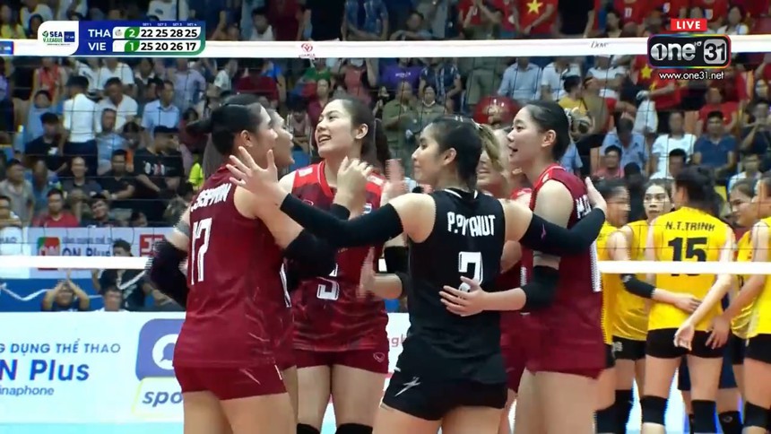 Việt Nam để thua Thái Lan 1-3 ở lượt đi giải bóng chuyền nữ SEA V.League 2023