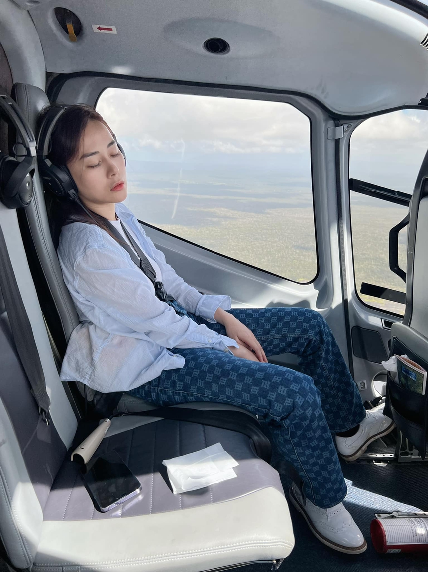 Phương Oanh than 'tiền đình' khi đi trăng mật, fan bình luận 'chỉ biết ước' khi biết lý do - Ảnh 2. Phương Oanh than 'tiền đình' khi đi trăng mật, fan bình luận 'chỉ biết ước' khi biết lý do - Ảnh 2.