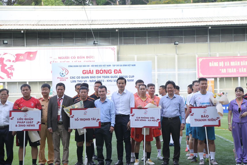 Cơ quan Thông tấn xã Việt Nam khu vực phía Nam thắng trận mở màn Press Cup 2023 - Ảnh 2.