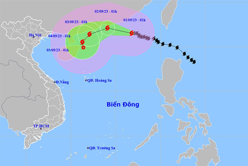 Bão số 3 di chuyển theo hướng Tây Tây Bắc với gió giật trên cấp 17 - Ảnh 1.