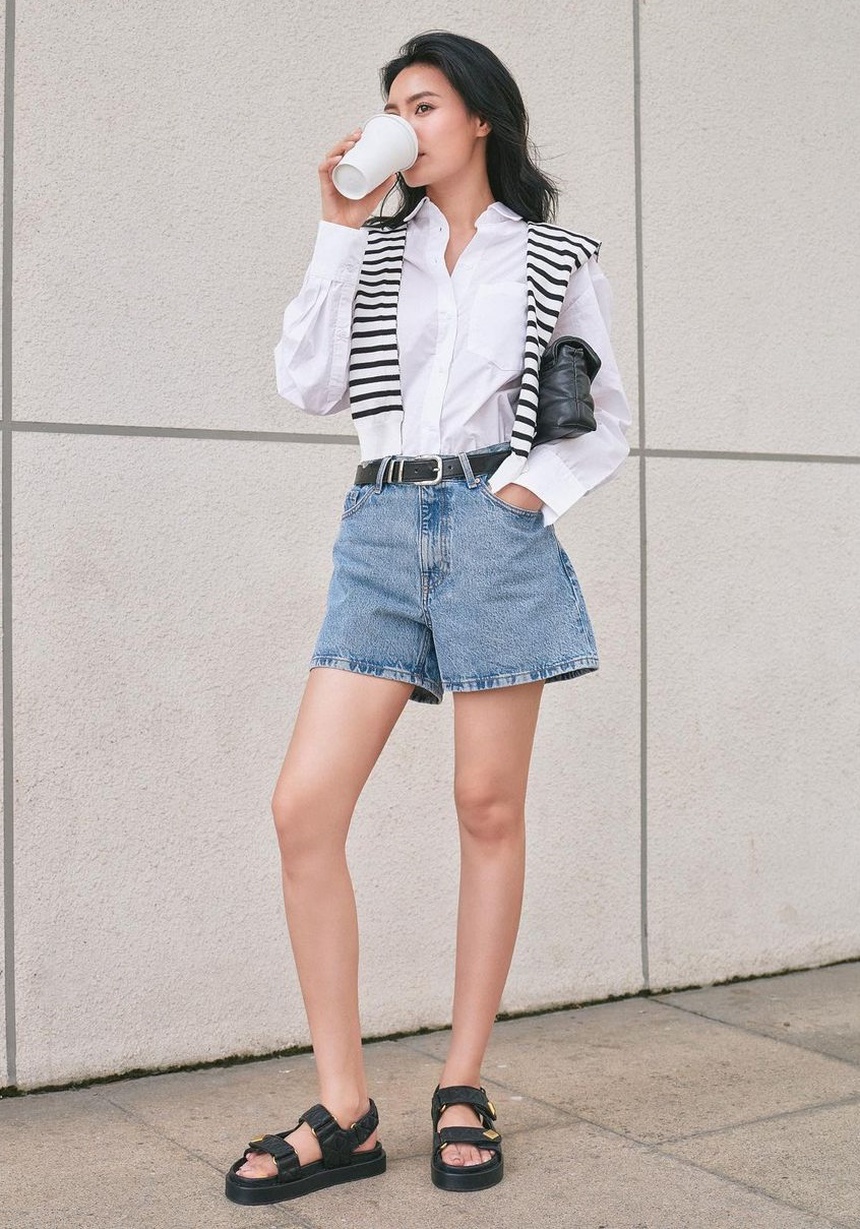 Quần short - Item được Ninh Dương Lan Ngọc diện đi muôn nơi: Dễ mặc, dễ phối, tôn dáng hiệu quả  - Ảnh 8.
