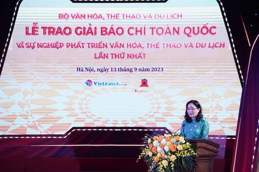Lễ trao giải Báo chí toàn quốc “Vì sự nghiệp phát triển Văn hóa, Thể thao và Du lịch”  lần thứ Nhất - Ảnh 4.