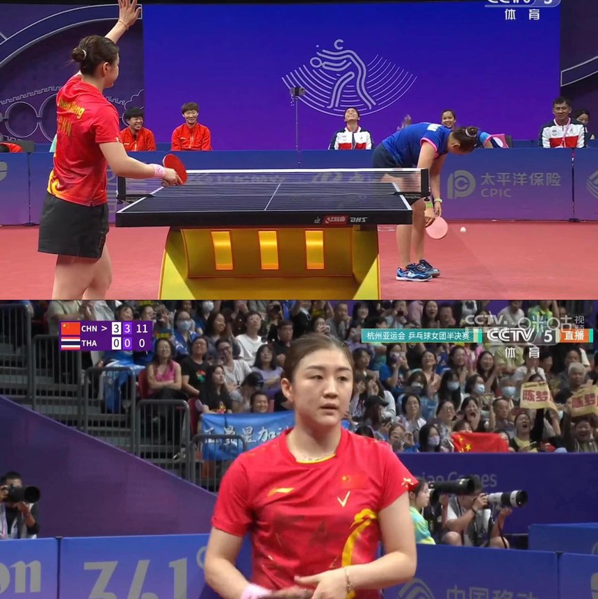 VĐV Thái Lan thua trắng 0-11 trước Trung Quốc ở môn bóng bàn, CĐV chỉ thốt lên một điều - Ảnh 3.