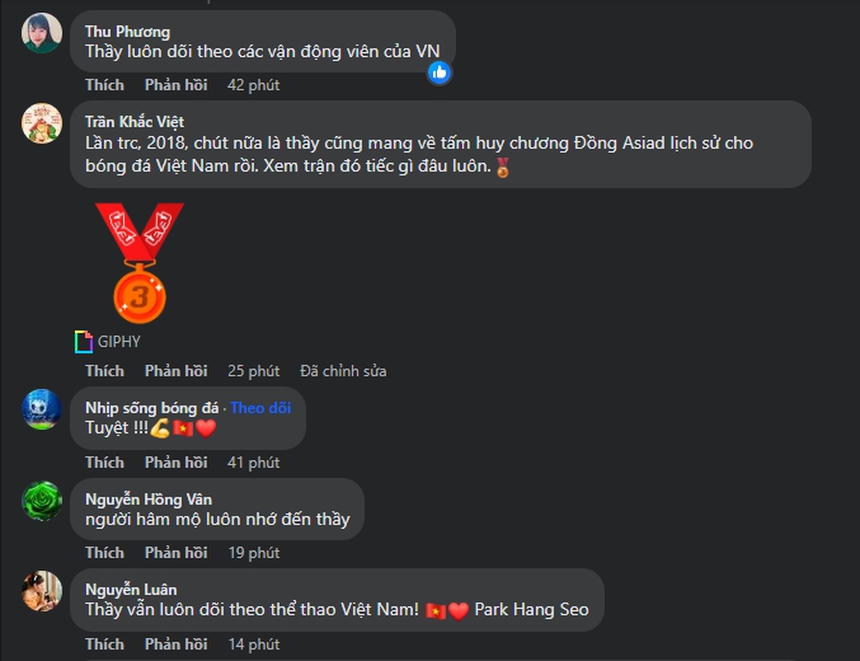 HLV Park Hang Seo chúc mừng chủ nhân HCV ASIAD 2023, cộng đồng mạng vỡ òa nhắc lại kỳ tích của Olympic Việt Nam - Ảnh 3.