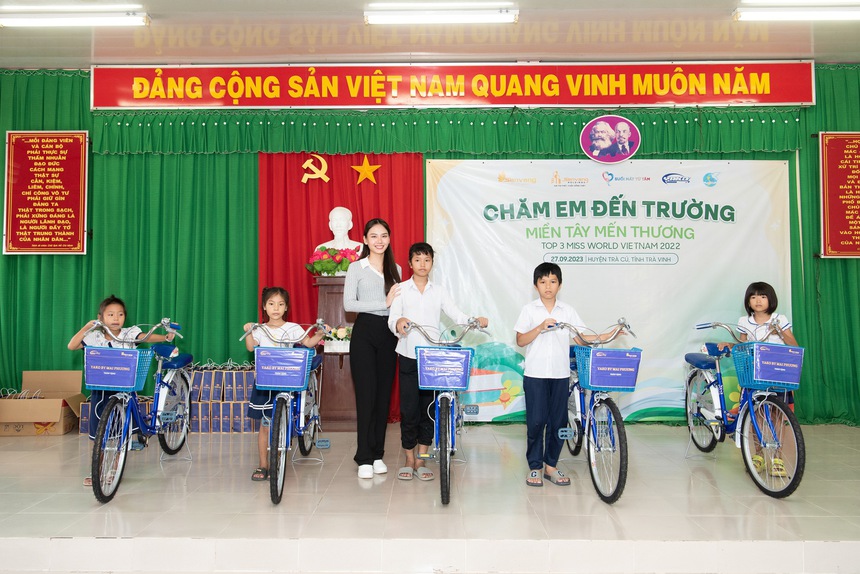 Top 3 Miss World Vietnam 2022 thực hiện chuỗi thiện nguyện kỷ niệm 1 năm đăng quang  - Ảnh 5.