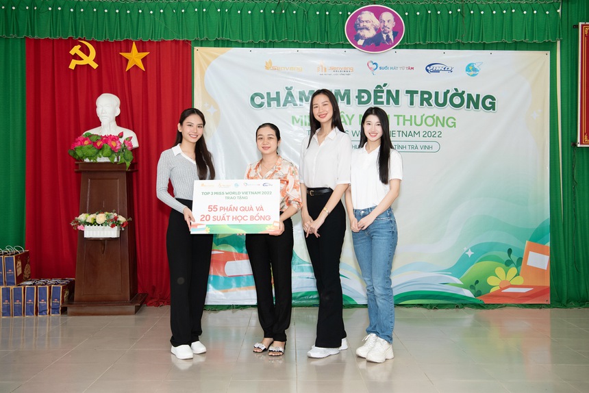 Top 3 Miss World Vietnam 2022 thực hiện chuỗi thiện nguyện kỷ niệm 1 năm đăng quang  - Ảnh 11.