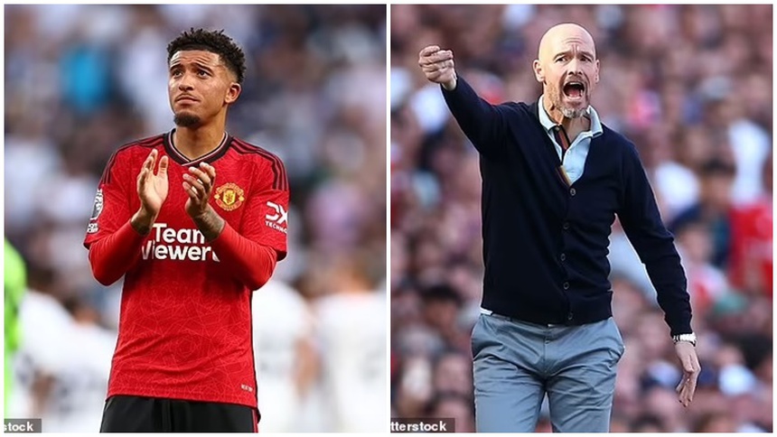 Sancho công khai khẩu chiến với Ten Hag sau khi bị loại khỏi trận thua trước Arsenal - Ảnh 3.