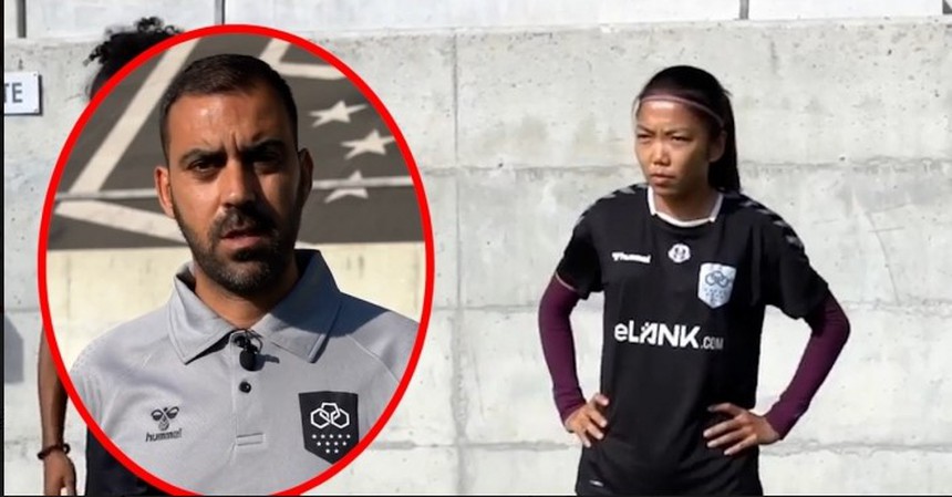 Huỳnh Như lập siêu phẩm đá phạt ở châu Âu rồi nhảy See tình’, được HLV Bồ Đào Nha ca ngợi hết lời - Ảnh 4.