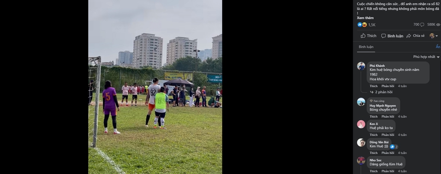 Hoa khôi bóng chuyền Kim Huệ ra sân đá phủi, đối thủ chỉ đứng tới nách - Ảnh 3.