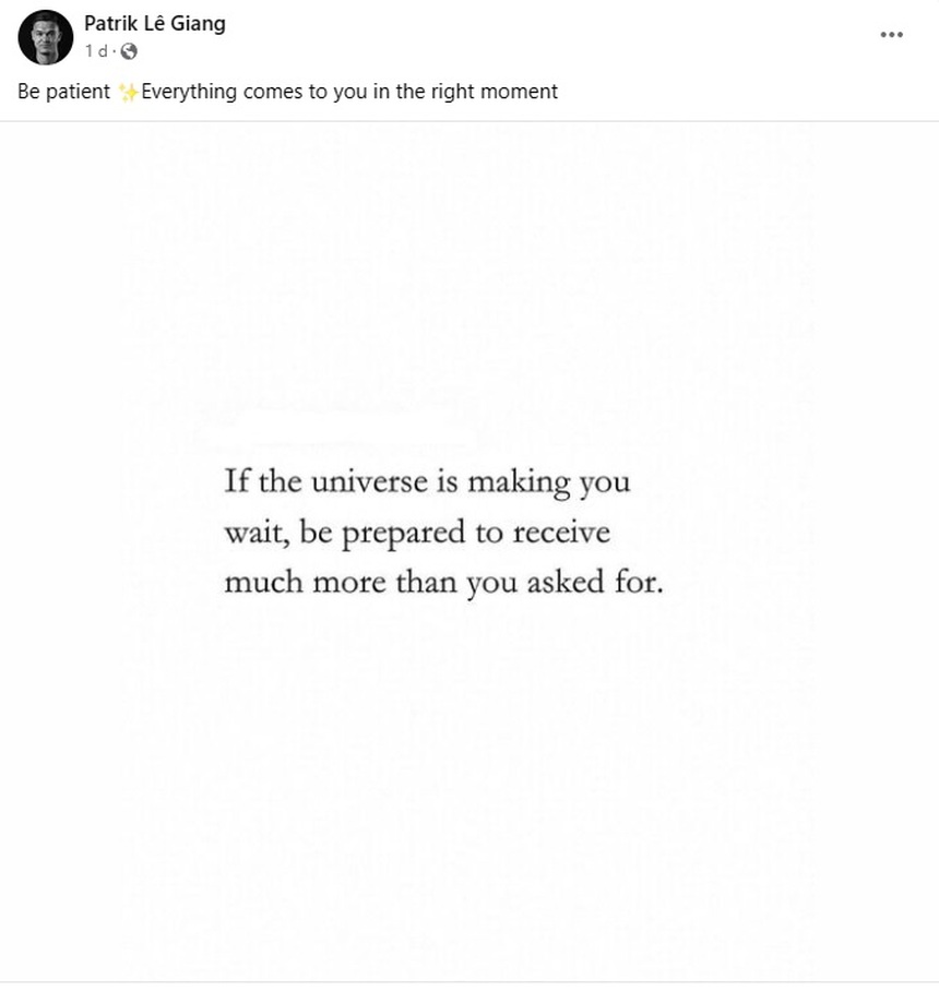 Patrik Lê Giang gửi thông điệp 'deep' cuối năm, liệu có liên quan đến việc nhập tịch? - Ảnh 2.