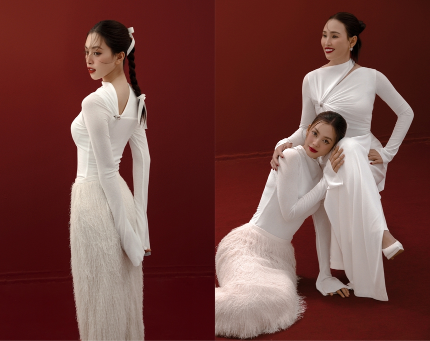 Dàn sao Việt cùng mẹ, chị gái khoe sắc trong bộ hình Tết "Cộng hưởng yêu thương" - Ảnh 6.
