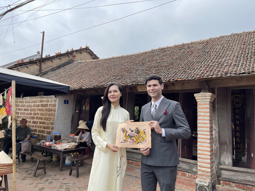 Độc đáo "Tết làng Việt" 2024 tại Làng cổ Đường Lâm - Ảnh 5.