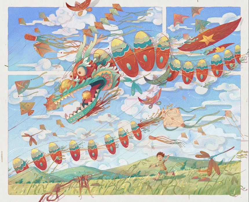 Đến Văn Miếu-Quốc Tử Giám và Hoàng Thành Thăng Long ngắm linh vật Rồng của các họa sỹ trẻ - Ảnh 8.