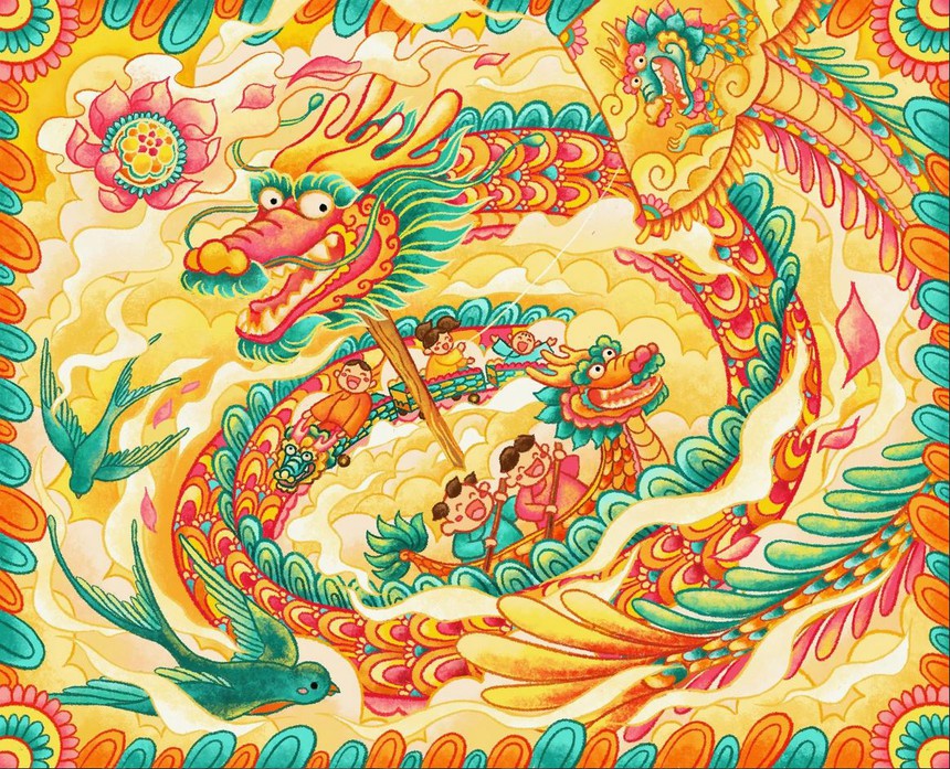 Đến Văn Miếu-Quốc Tử Giám và Hoàng Thành Thăng Long ngắm linh vật Rồng của các họa sỹ trẻ - Ảnh 12.