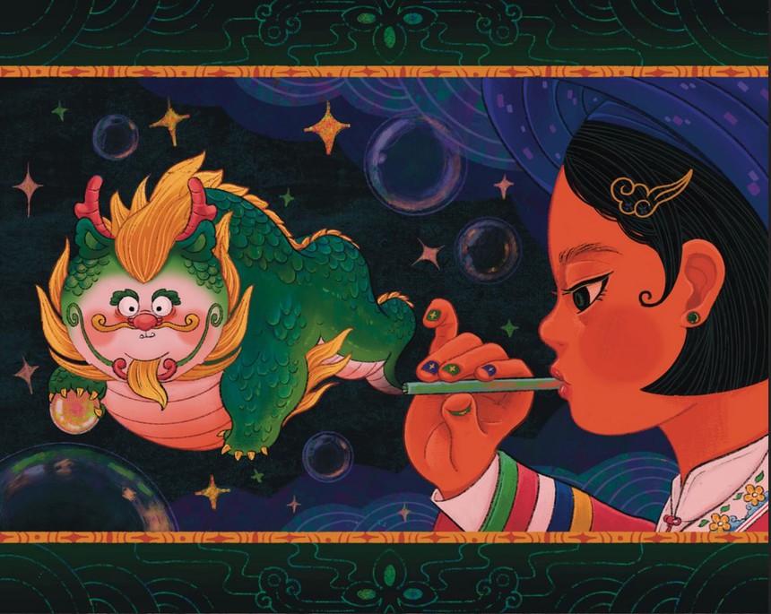 Đến Văn Miếu-Quốc Tử Giám và Hoàng Thành Thăng Long ngắm linh vật Rồng của các họa sỹ trẻ - Ảnh 13.