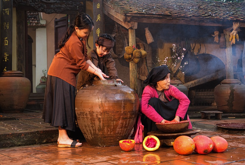 Chùm ảnh: Về Làng cổ Đường Lâm 'ăn Tết xưa' - Ảnh 8.