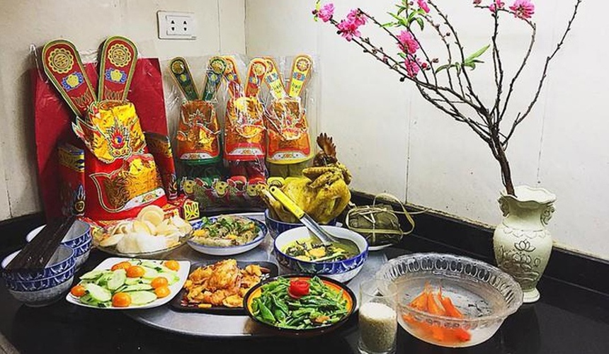 Mâm cúng ông Công ông Táo 23 tháng Chạp năm Quý Mão - Ảnh 1.