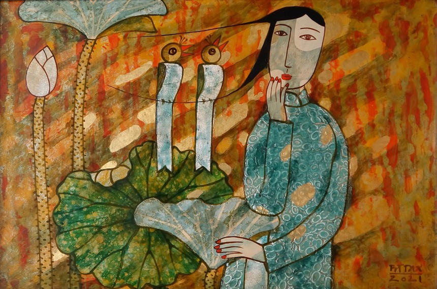 Triển lãm 'Chào xuân 2024' - Những câu chuyện thú vị về nghệ thuật sơn mài truyền thống - Ảnh 6.