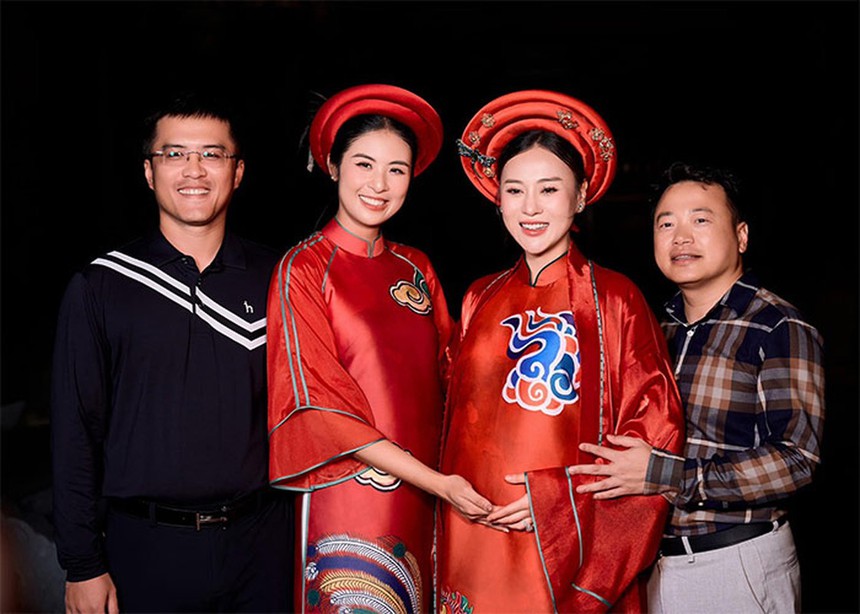 Phương Oanh bế bụng bầu sinh đôi đi diễn thời trang - Ảnh 7.