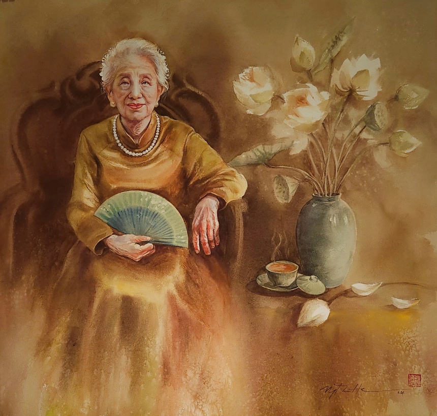 Triển lãm "Chân dung màu nước - Sự soi chiếu qua những tấm gương" – điểm hẹn của những người yêu hội họa! - Ảnh 2.