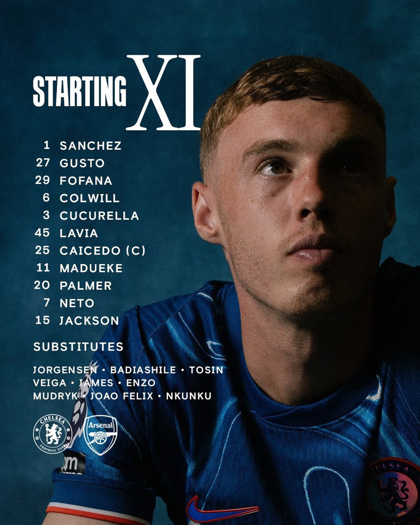 TRỰC TIẾP bóng đá Chelsea vs Arsenal: Palmer so tài Saka - Ảnh 2. TRỰC TIẾP bóng đá Chelsea vs Arsenal: Palmer so tài Saka - Ảnh 2.