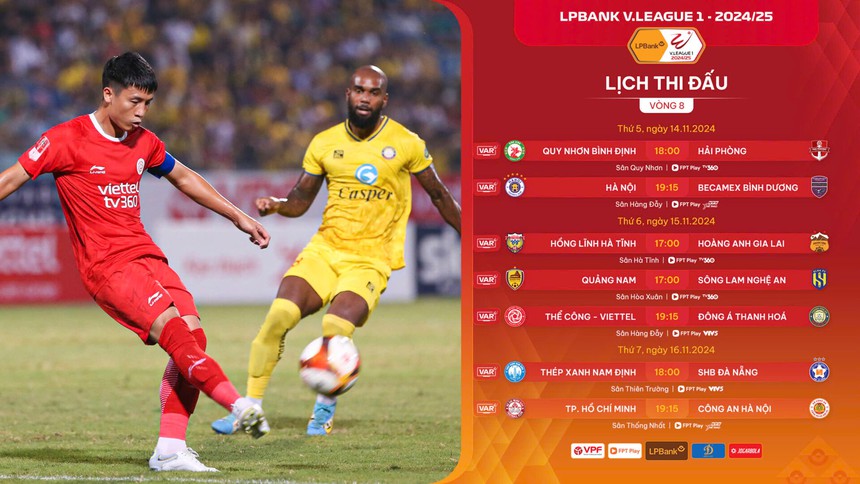 Bảng xếp hạng V-League vòng 8: Kịch tính cuộc đua top 3 - Ảnh 2. Bảng xếp hạng V-League vòng 8: Kịch tính cuộc đua top 3 - Ảnh 2.