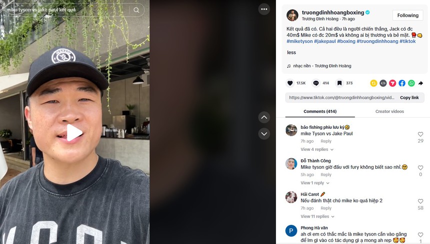 ‘Quyền vương’ châu Á của Việt Nam: ‘Jack Paul có thể hạ gục Mike Tyson nhưng không làm điều đó. Đây là trận đấu thương mại’ - Ảnh 2. ‘Quyền vương’ châu Á của Việt Nam: ‘Jack Paul có thể hạ gục Mike Tyson nhưng không làm điều đó. Đây là trận đấu thương mại’ - Ảnh 2.