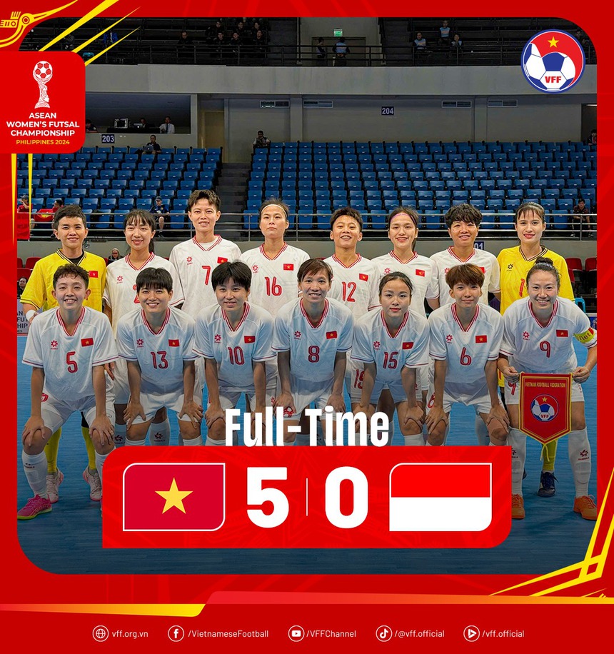 TRỰC TIẾP bóng đá Việt Nam vs Philippines 18h00 hôm nay, vòng bảng futsal nữ Đông Nam Á 2024 - Ảnh 2. TRỰC TIẾP bóng đá Việt Nam vs Philippines 18h00 hôm nay, vòng bảng futsal nữ Đông Nam Á 2024 - Ảnh 2.
