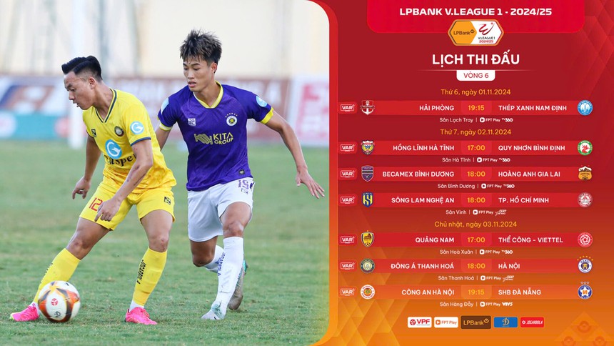 Bảng xếp hạng V-League vòng 6: Nam Định trở lại cuộc đua vô địch - Ảnh 2.