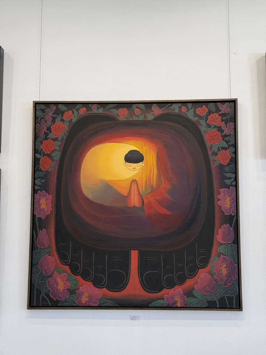 Triển lãm "Sáng đạo trong đời" với những tác phẩm mang tinh thần Phật giáo - Ảnh 2.