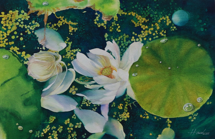 Hà Nội đầy sắc màu qua loạt tranh trưng bày tại triển lãm "Tôi vẽ Hà Nội" - Ảnh 15. Hà Nội đầy sắc màu qua loạt tranh trưng bày tại triển lãm "Tôi vẽ Hà Nội" - Ảnh 15.