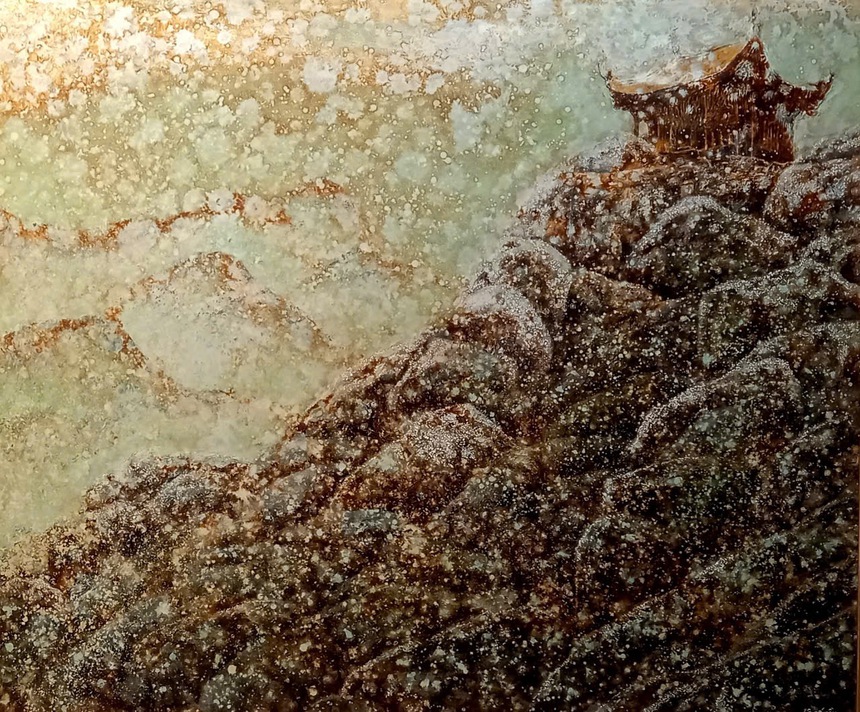 Triển lãm "Sáng đạo trong đời" với những tác phẩm mang tinh thần Phật giáo - Ảnh 1.