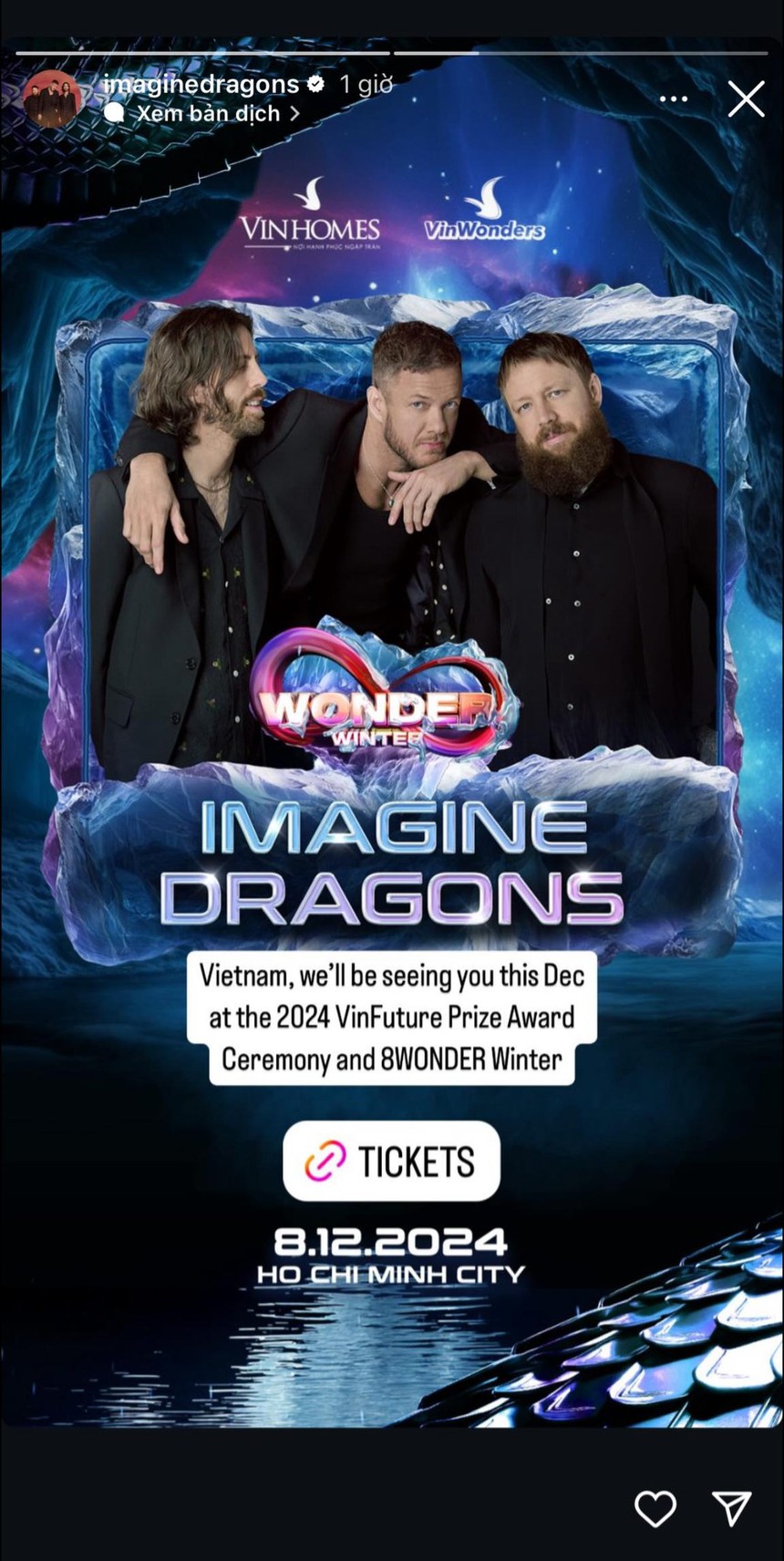 Imagine Dragons "gây bão mạng" khi xác nhận lưu diễn Việt Nam - Ảnh 1.