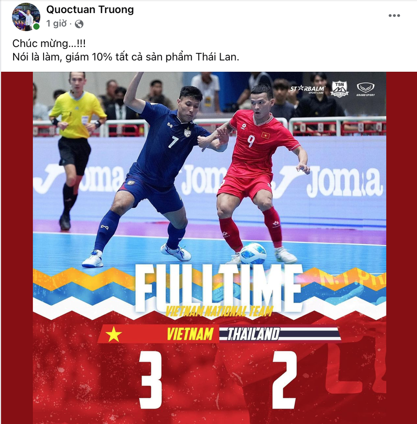 Thắng sốc Thái Lan, cựu HLV futsal Việt Nam "chơi lớn" - Ảnh 1. Thắng sốc Thái Lan, cựu HLV futsal Việt Nam "chơi lớn" - Ảnh 1.