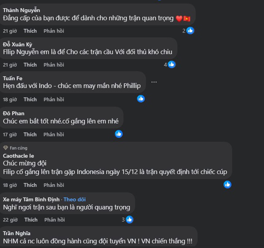 Bức ảnh Filip Nguyễn ngồi ghế dự bị ở AFF Cup gây bão mạng, CĐV gửi thông điệp cho thủ môn Việt kiều - Ảnh 2.