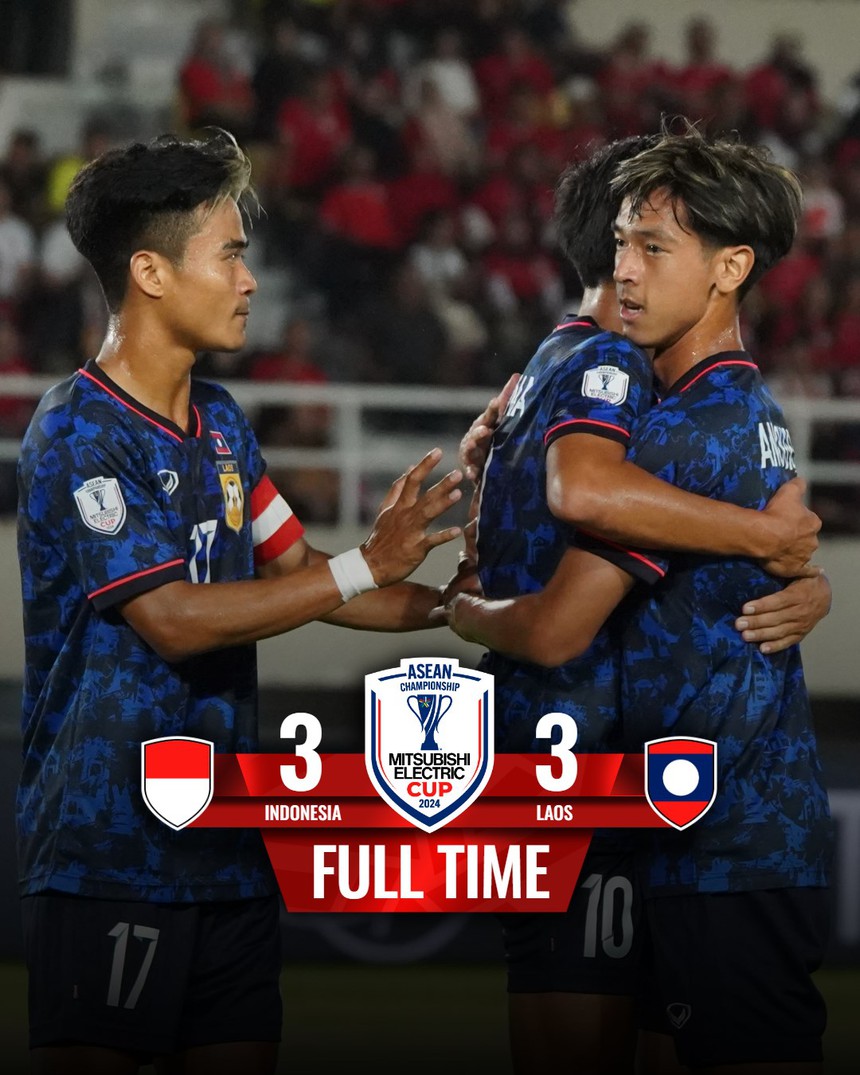 Ngôi sao Ferdinan bị đuổi, Indonesia hòa Lào 3-3 đầy kịch tính ở AFF Cup 2024 - Ảnh 1.