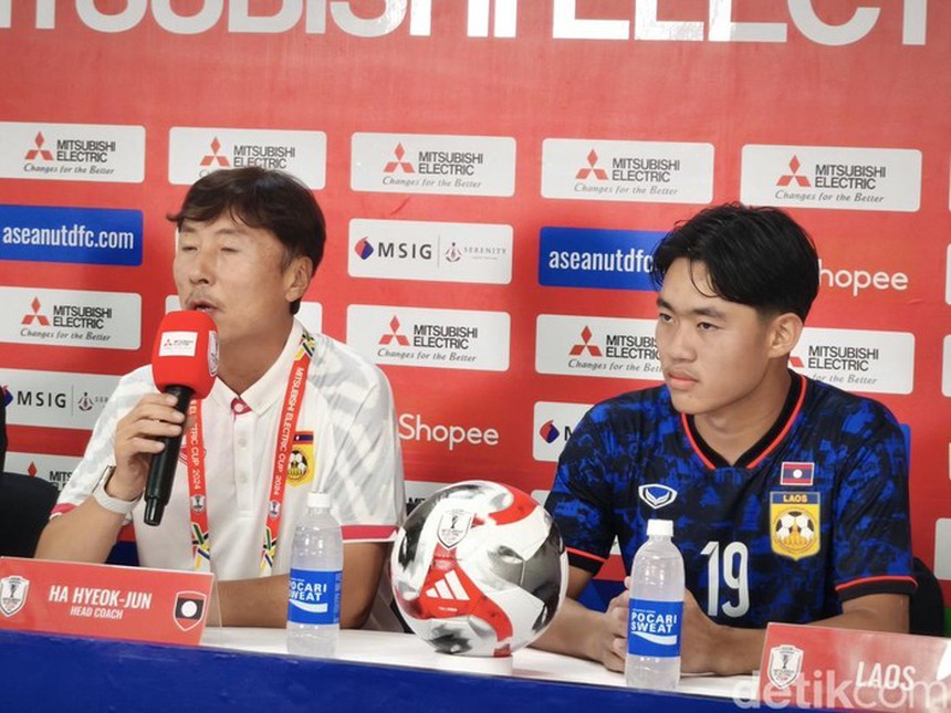 HLV Shin Tae Yong xin lỗi CĐV Indonesia, chỉ trích học trò nhận thẻ đỏ; HLV ĐT Lào lý giải nguyên nhân ghi 3 bàn - Ảnh 2.