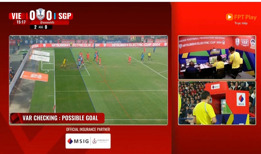 Tranh cãi tình huống VAR giúp ĐT Việt Nam tránh được bàn thua sớm trước Singapore  - Ảnh 1.
