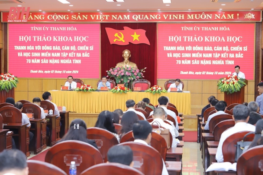 Chị Hằng biên tập - Hội thảo khoa học "Thanh Hóa với đồng bào, cán bộ, chiến sĩ và học sinh miền Nam tập kết ra Bắc - 70 năm sâu nặng nghĩa tình” - Ảnh 14.