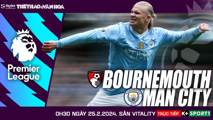 Nhận định bóng đá Bournemouth vs Man City (0h30, 25/2), vòng 26 giải Ngoại hạng Anh - Ảnh 2. Nhận định bóng đá Bournemouth vs Man City (0h30, 25/2), vòng 26 giải Ngoại hạng Anh - Ảnh 2.