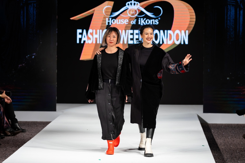 NTK La Phạm mang thổ cẩm Việt lên sàn diễn thời trang London - Ảnh 8. NTK La Phạm mang thổ cẩm Việt lên sàn diễn thời trang London - Ảnh 8.