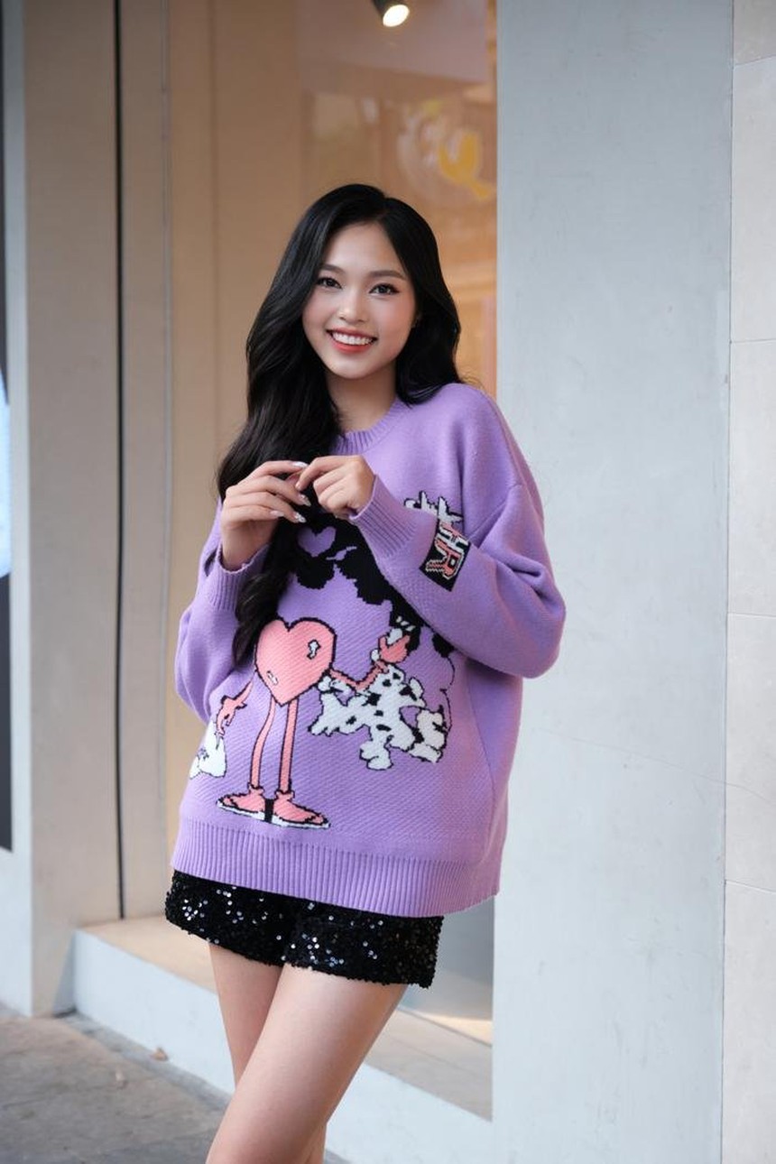 Ngây ngất trước nhan sắc của sao bóng chuyền đăng quang Hoa khôi Hà Nội 2023 - Ảnh 9.